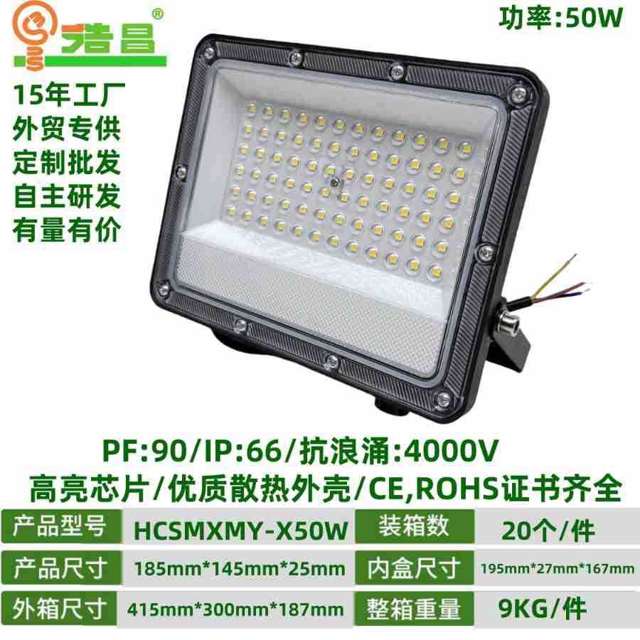 50W 렌즈 실외 방수 투광등(그래핀)