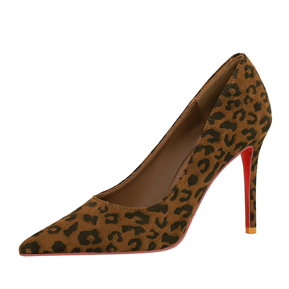 8353 style suede temperament high heels for women, slim heels, shallow mouth pointed French single shoes, sexy women's shoes, one foot kick