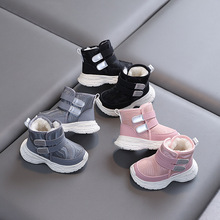 冬季加绒加厚2-4岁宝宝雪地靴防滑软底保暖轻便男女小童防水棉鞋