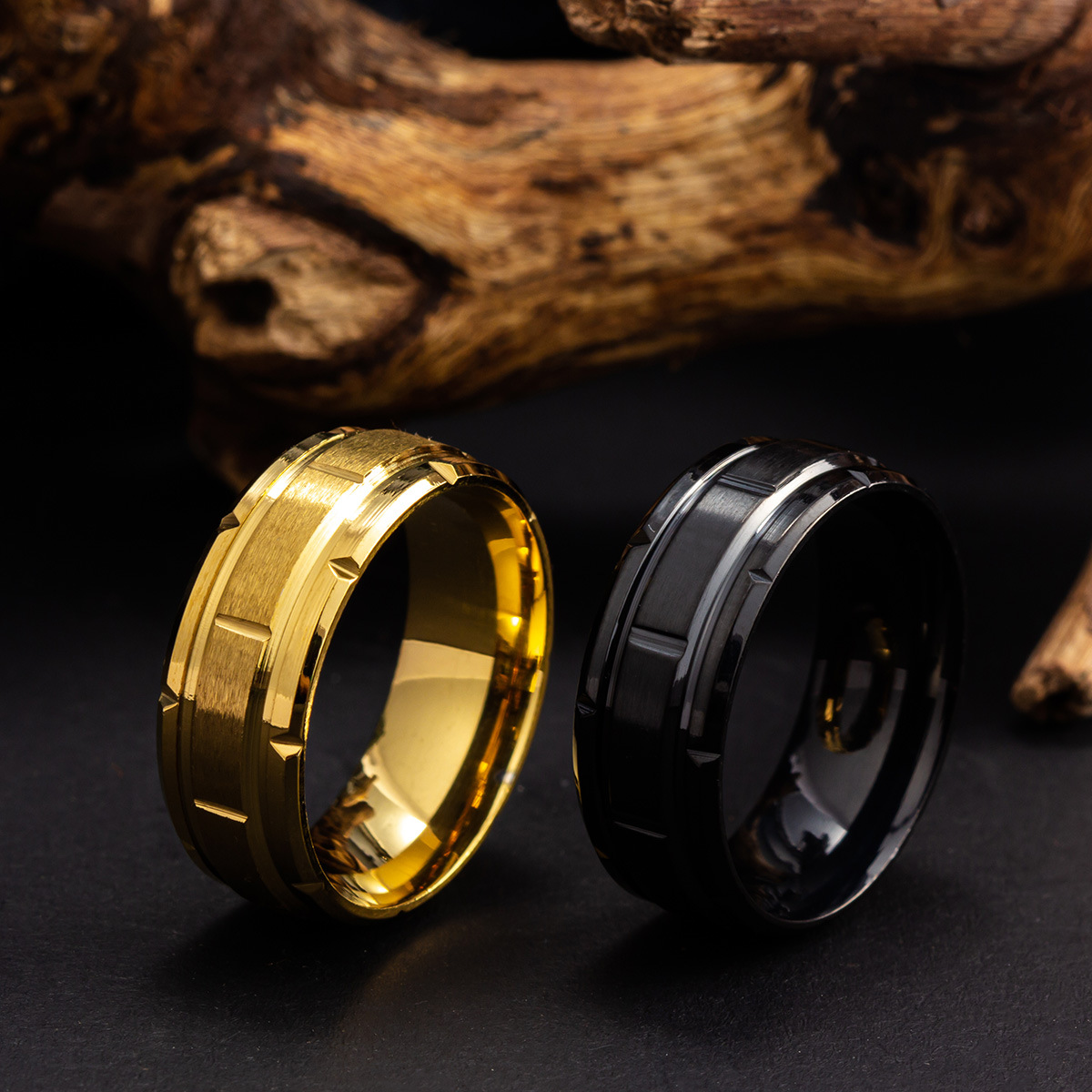 8g Weight Vacuum Plating Gold Plating Process Rings Classification 12, 13, 6 Ring Size 1 Piece Quantity Daily Occasion Titanium Steel Material Solid Color Pattern Couple, Men's Gender Plating Design Simple Style Style Couple Men's Simple Style Rings Solid Color Titanium Steel Vacuum Plating Men Band Rings 5