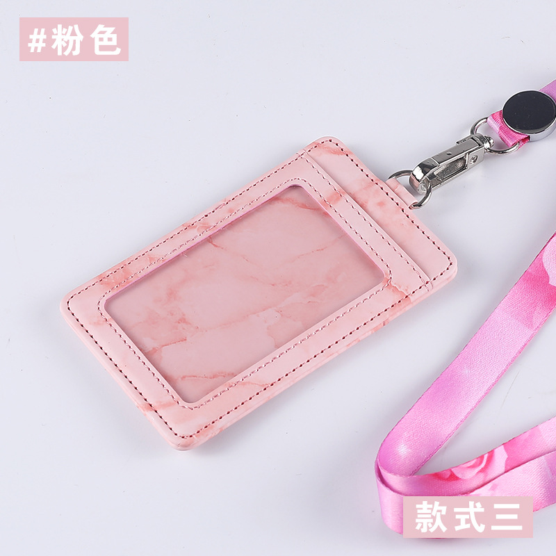 Jinbeisi tarjeta de trabajo Tarjeta de insignia titular cordón tarjeta de trabajo bancaria Tarjeta de insignia titular de la tarjeta etiqueta cubierta de cuero titular de la tarjeta de fábrica