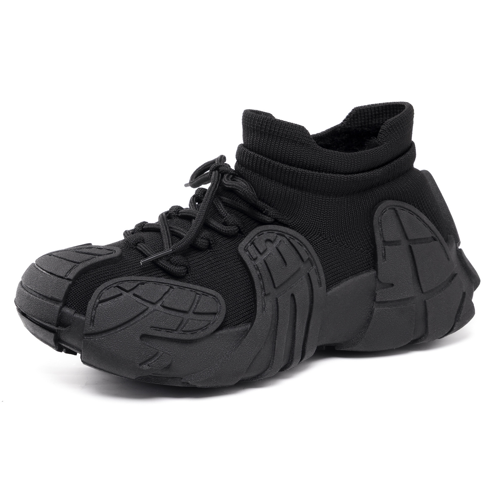 Zapatos de algodón de invierno de mujer nuevos zapatos cálidos de mujer zapatos de lana zapatos de invierno gruesos zapatos de tejido de peces de ocho patas zapatos deportivos al aire libre