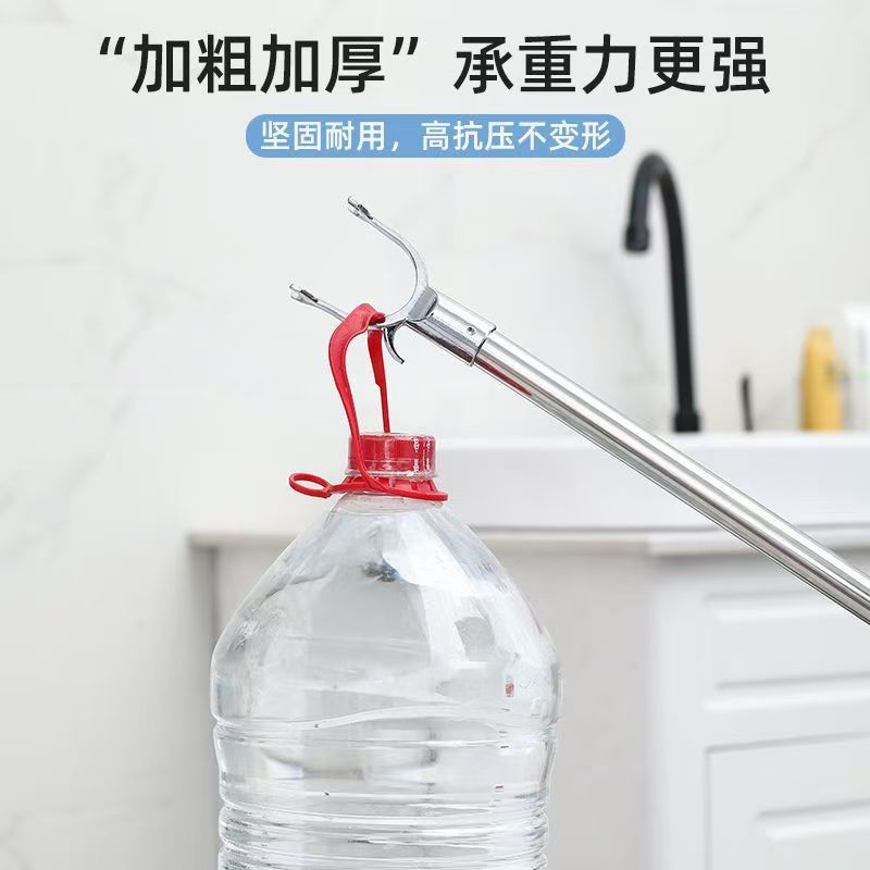 Acero inoxidable secado empalme alargado barra de ropa varilla de ropa doméstica barra de ropa horquilla barra de ropa colgante barra de ropa horquilla barra de ropa