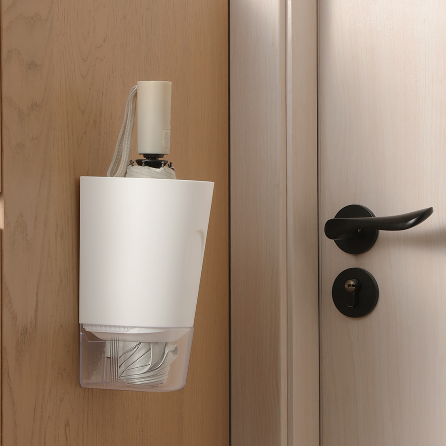 No-Drill Entryway Umbrella Rack with Drainage, Umbrella Storage Bin, Umbrella Storage Rack for Home Entrance