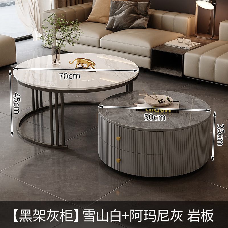 블랙 프레임 그레이 캐비닛 (아르마니 그레이 + 스노우 마운틴 화이트)