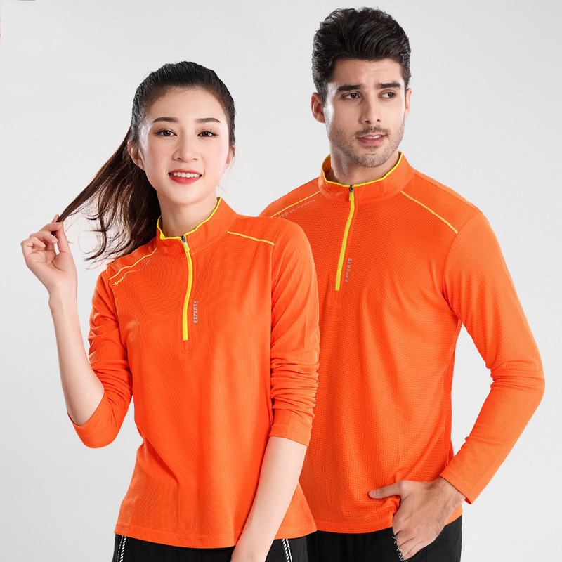 Al aire libre, ropa de secado rápido de cuello para hombres, mangas largas, ligera y transpirable, ropa de secado rápido para correr, caminata, camiseta elástica, verano image 3