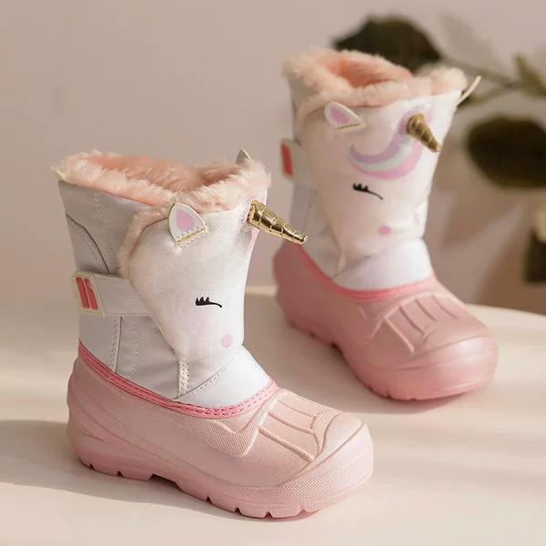 Cross-border US version of foreign trade warm men's and women's young children's shoes thick velvet waterproof non-slip rain snow winter snow boots cotton shoes