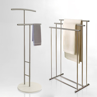 Stainless Steel Bathroom Towel Rack Bathroom Towel Rack Floor-Standing Towel Rack Punch-Free Towel Rack