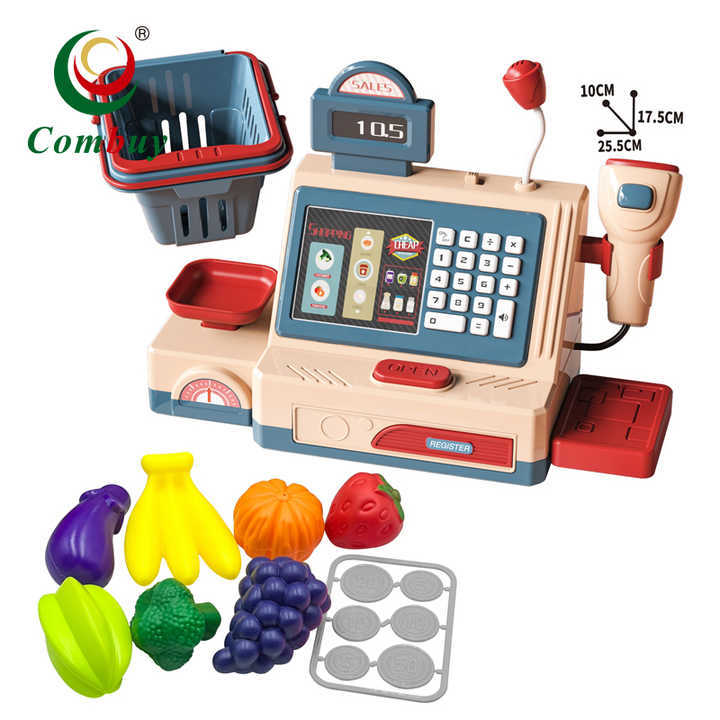 Supermercado transfronterizo caja registradora juguetes inteligentes función de identificación inteligente granular juguetes interactivos padres-hijos