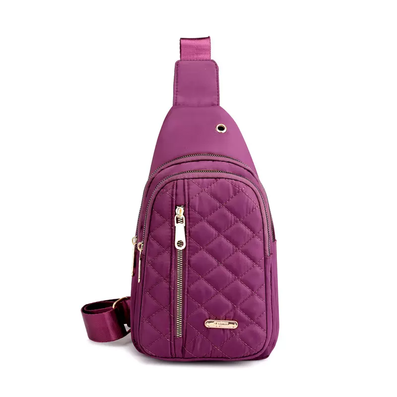 胸包女包韩版网红款菱格绣线腰包多功能单肩斜挎包制定logo印字
