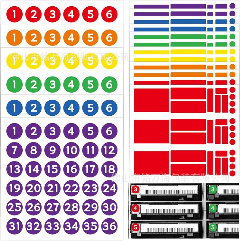 Amazon Hot Selling Chromebook Color Coding Sticker Paper Cable Label Teacher Writing Computer Management