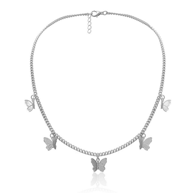 curb chain Chain Type Simple Style Butterfly Alloy Plating Women's Necklace