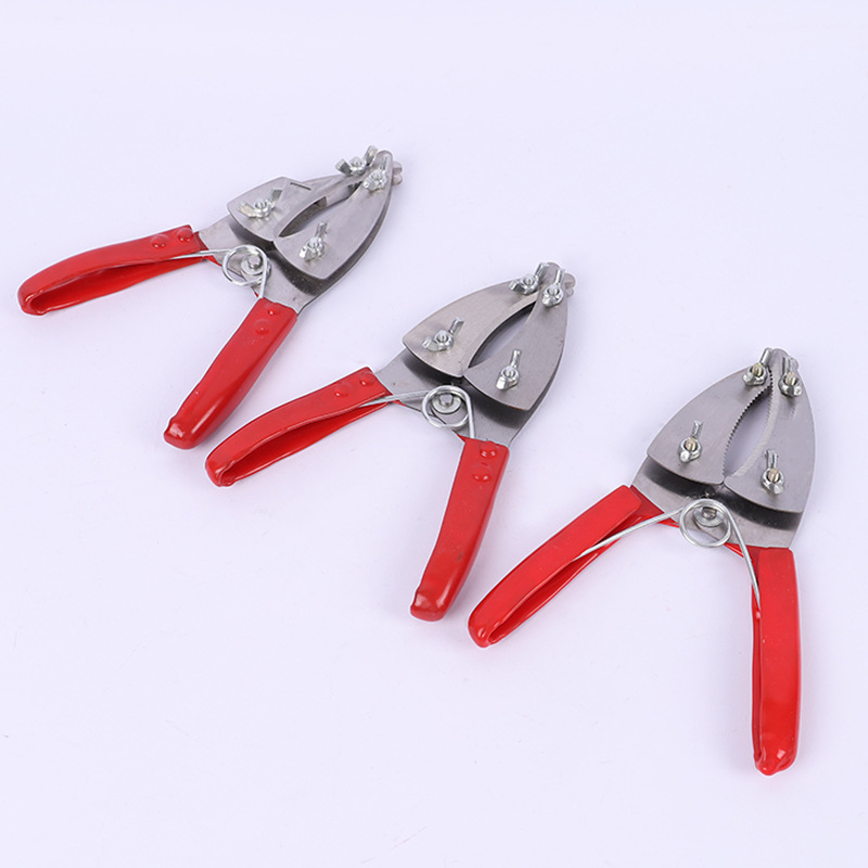 Pruning Scissors Grafting Knife Ring Branch Scissors Double Ring Peeling Pruning Fruit Tree Gardening Tool Manufacturer Wholesale Red Dual-Edge Ring Cutting Scissors