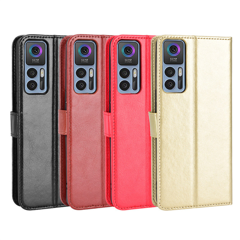 Applicable to TCL 30 5G mobile phone shell TCL 30 + mobile phone leather case flip Crazy Horse pattern lanyard card insert protective case Applicable to TCL 30 5G mobile phone shell TCL 30 + mobile phone leather case flip Crazy Horse pattern lanyard card insert protective case