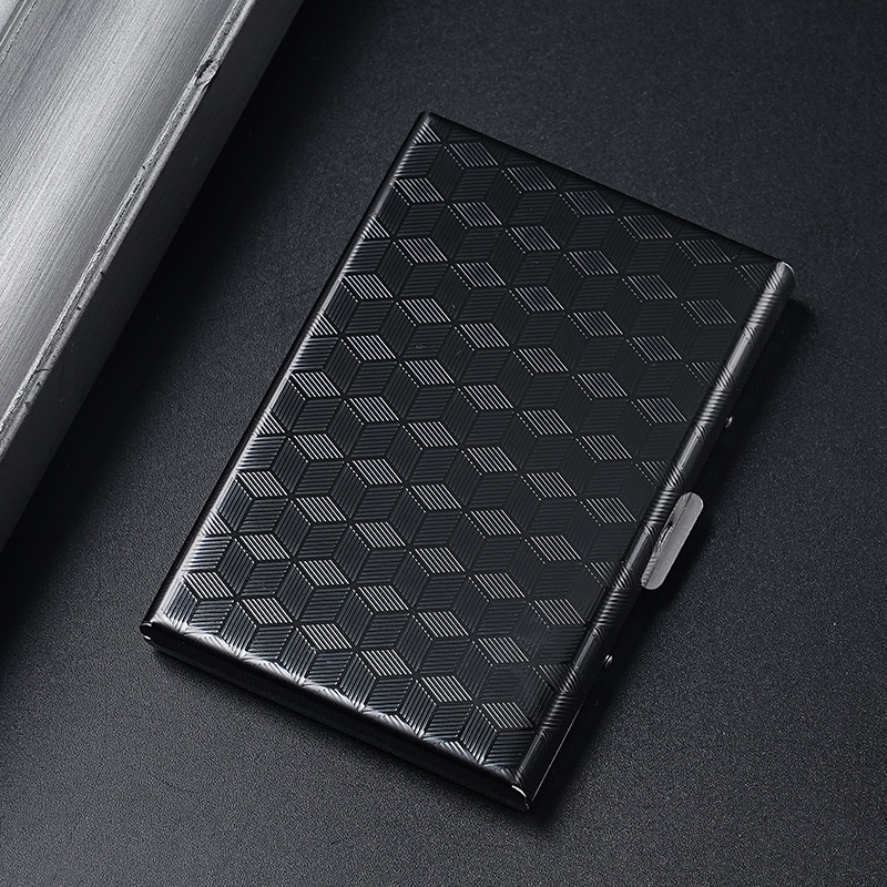 Nuevo bolso de tarjeta de metal portátil antirrobo para hombre de alta gama multifuncional antimagnético de acero inoxidable caja de tarjeta caja de tarjeta de banco