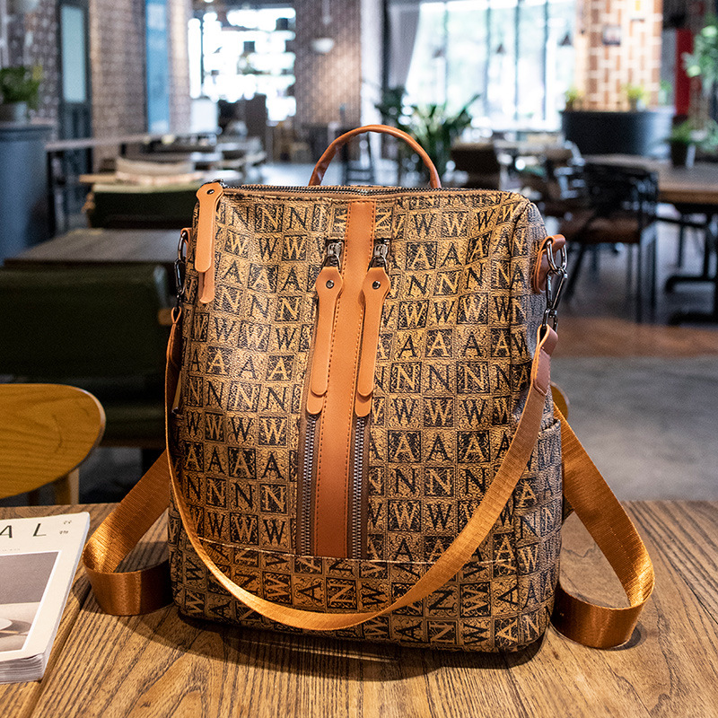Backpack Women's 2022 New Korean-style Large-capacity Presbyopsis Bag Trendy Women's Fashionable Anti-theft Travel Backpack