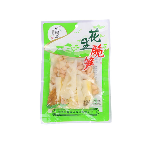 Pickled pepper bamboo shoot tips, pickled pepper, bamboo shoots and lotus root slices, ready to eat in small packages, spicy sansho pepper crispy bamboo shoot snacks