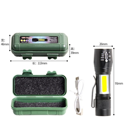 Mini Strong Light Telescopic Flashlight UV fənərlər - sku-picture-513-plastic-pen-clip-data-cable-plastic-box