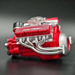 国境を越えた新型エンジンV8装飾キット樹脂工芸品ガソリンオーバーヘッドバルブエンジンモデル