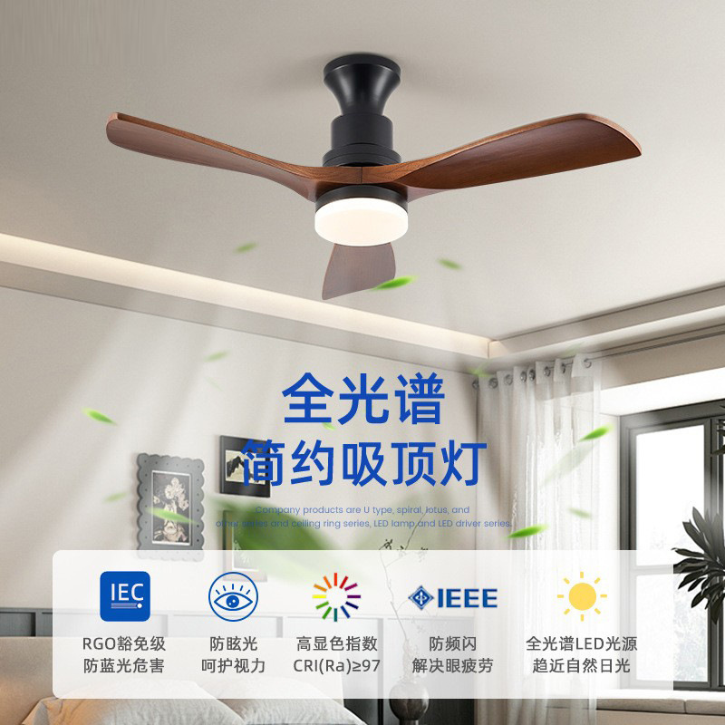 Lámpara de ventilador medieval Bauhaus American Retro Home Sala de estar Lámpara de dormitorio Nueva lámpara de ventilador de techo de protección ocular de restaurante chino