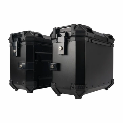 waterproof anti-collision trunk travel — Motorcycle trunk - 28l-saddlebag-all-black