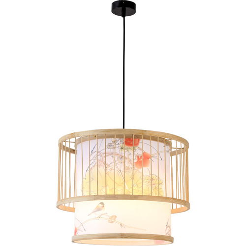 New Chinese-style bamboo chandelier, bamboo art lantern, Japanese-style bamboo lantern, retro restaurant, tea room, bed and breakfast, Zen hot pot restaurant chandelier