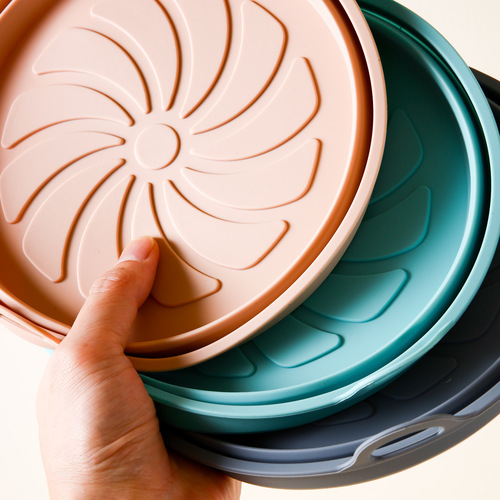 High temperature resistant folding silicone air fryer basket baking pan inner basket silicone pot air fryer