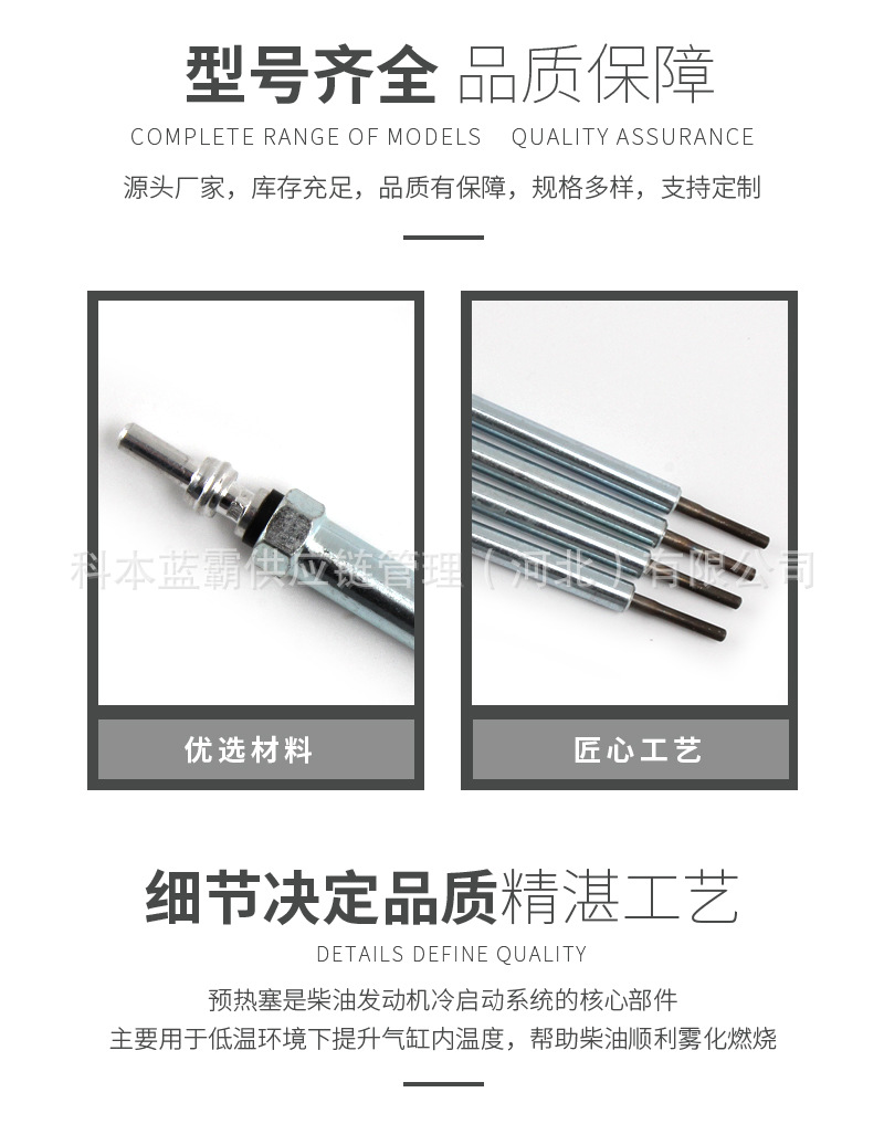 Hot-Selling Glow Plug Assembly 1015010-Fd2300 Suitable for Nissan Navara Ruiqi M9T Electric Glow Plug