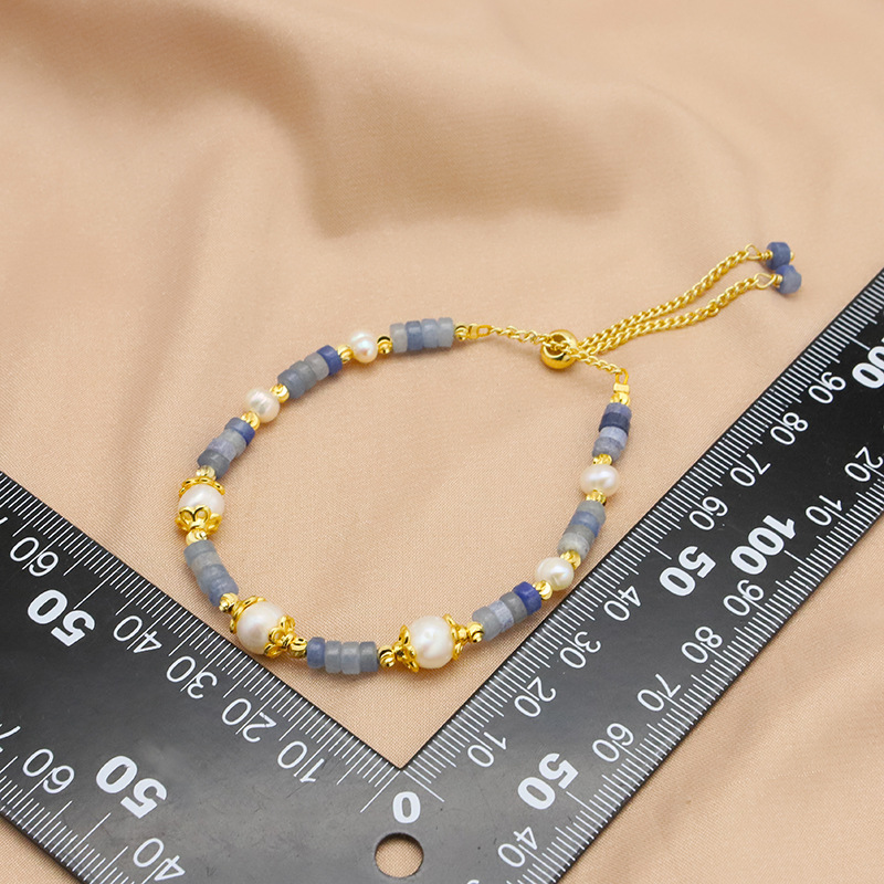 ¡Senior! Brazalete de perlas de agua dulce natural nicho de diseño de anabavia 18k oro real joyas galvanizadas para mujeres