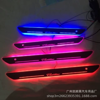 4片免破线适用于凯迪拉克CT4 XT4 XT5 XTS流光LED迎宾踏板门槛条