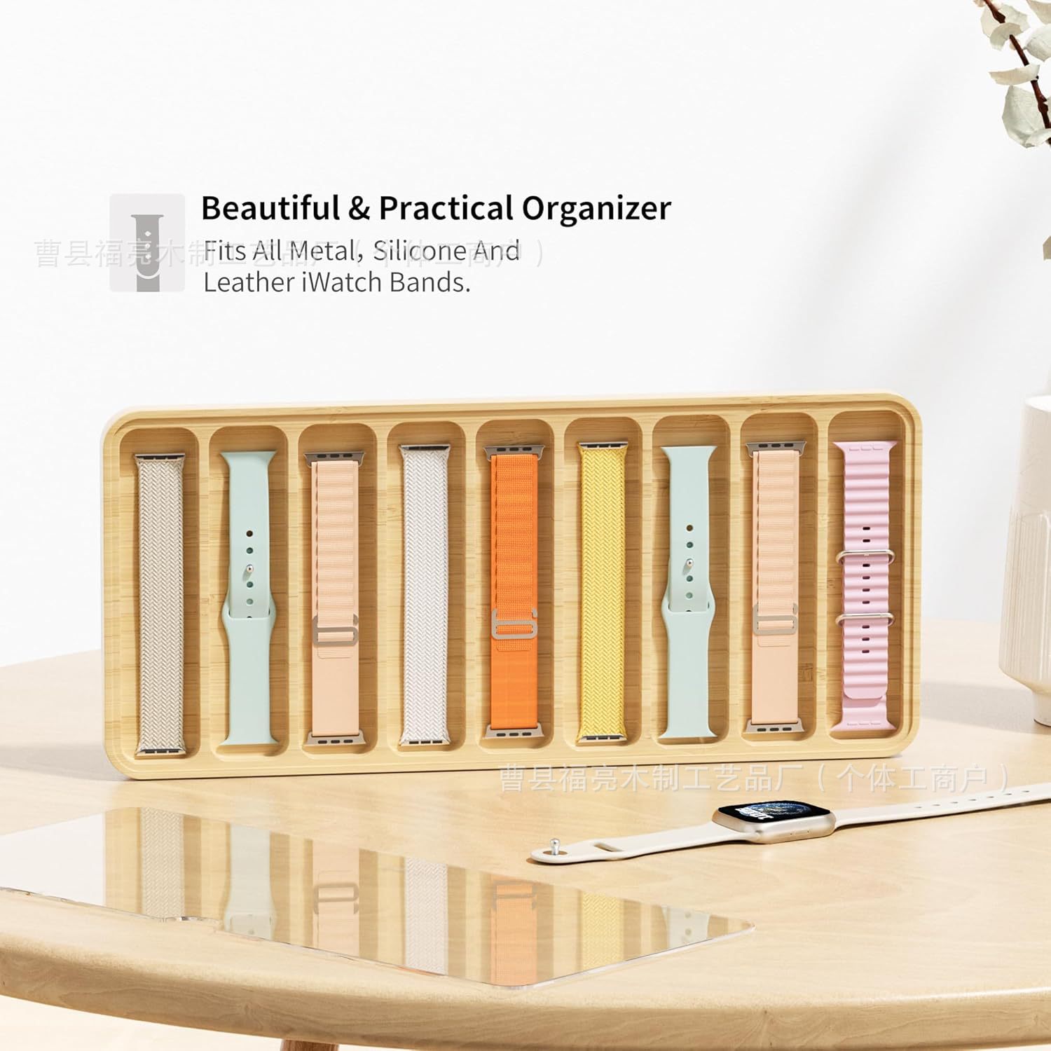 Wooden Watch with Storage Box Acrylic Top Cover Display Watch with Storage Box Tray Counter Watch with Display Box