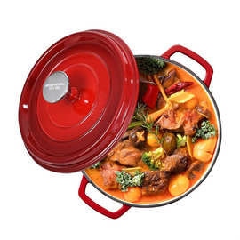 申魔(SENMO) 珐琅铸铁汤锅SC22K68 厨房多用加厚不粘锅汤锅 代发