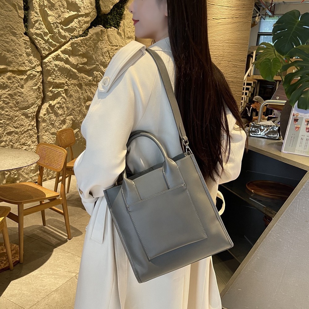 Vintage Genuine Leather Women's Bag Large Capacity Vegetable Tanned Cowhide Small Square Bag Versatile Commuter Crossbody Handbag Trendy - Thumbnail 2
