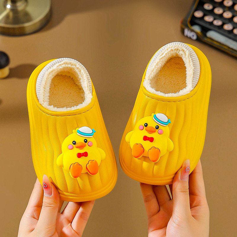 Zapatillas de algodón para niños invierno bebés bolsas cálidas de peluche zapatillas de algodón lindas para niñas y niños zapatillas de algodón caseras