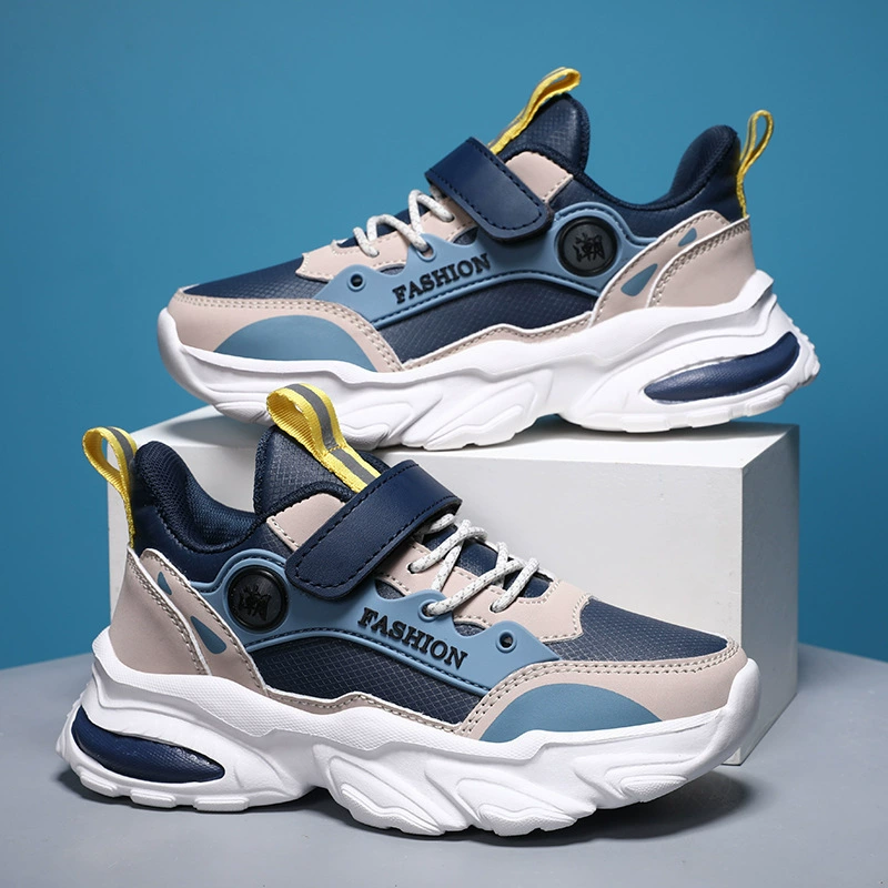 Non-slip demi-season children's sports shoes for boys, fleece keep warm footwear, soft sole, for teenagers, wholesale