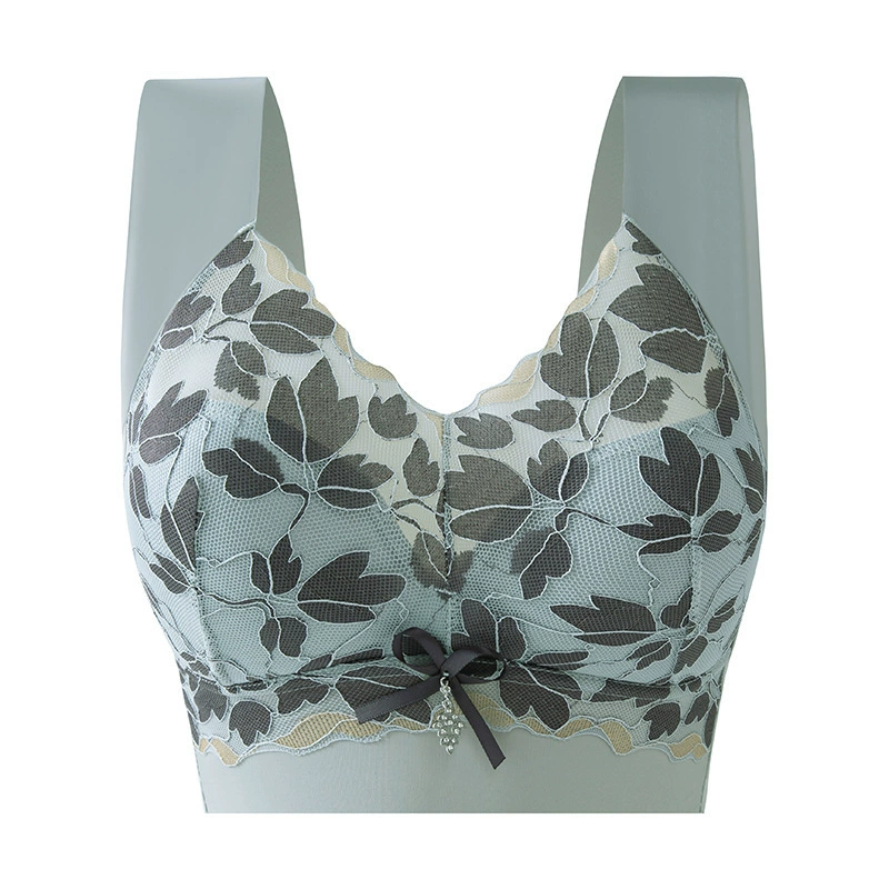 Lace push up bra, supporting comfortable breathable sexy wireless bra