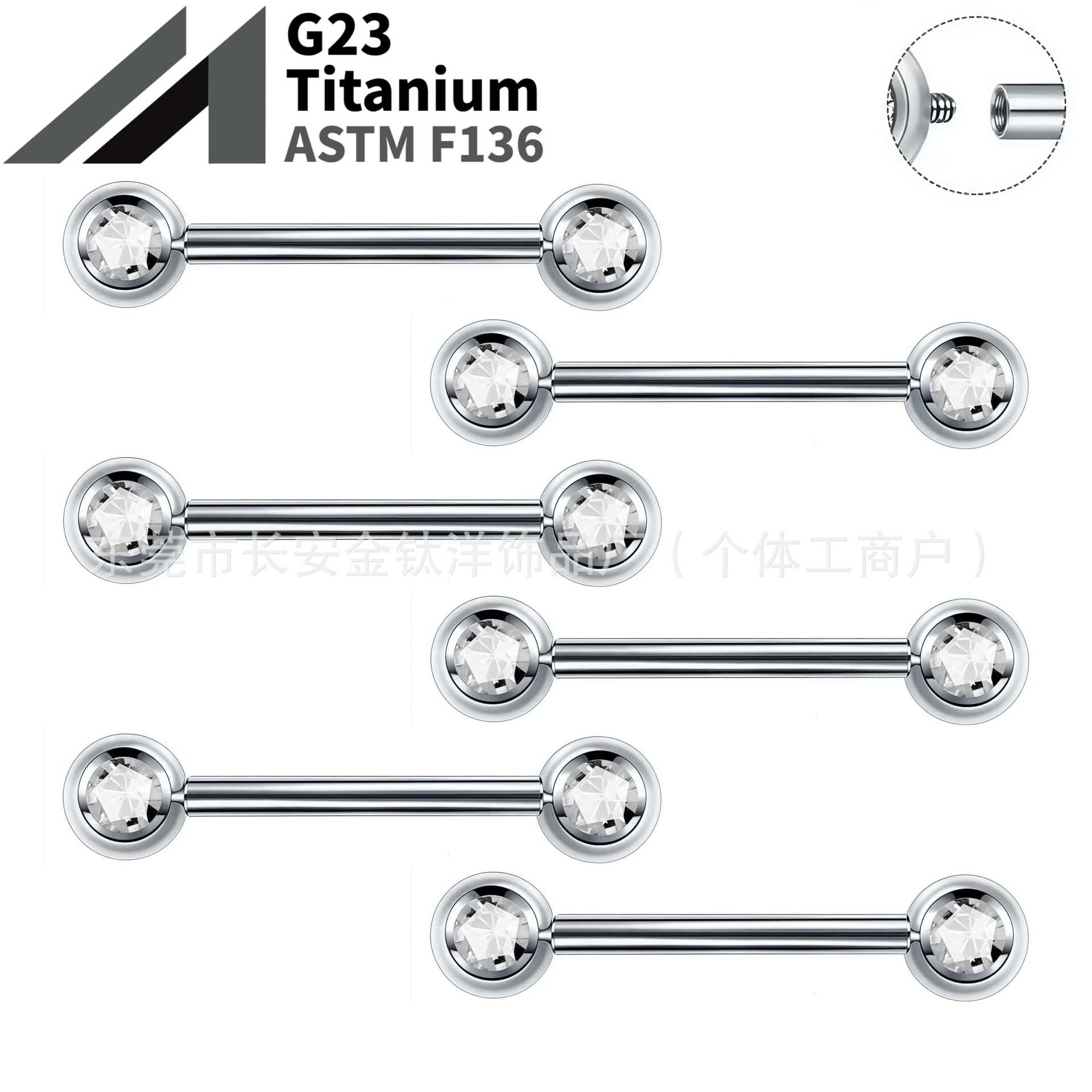 16G labret stud size and finish detail