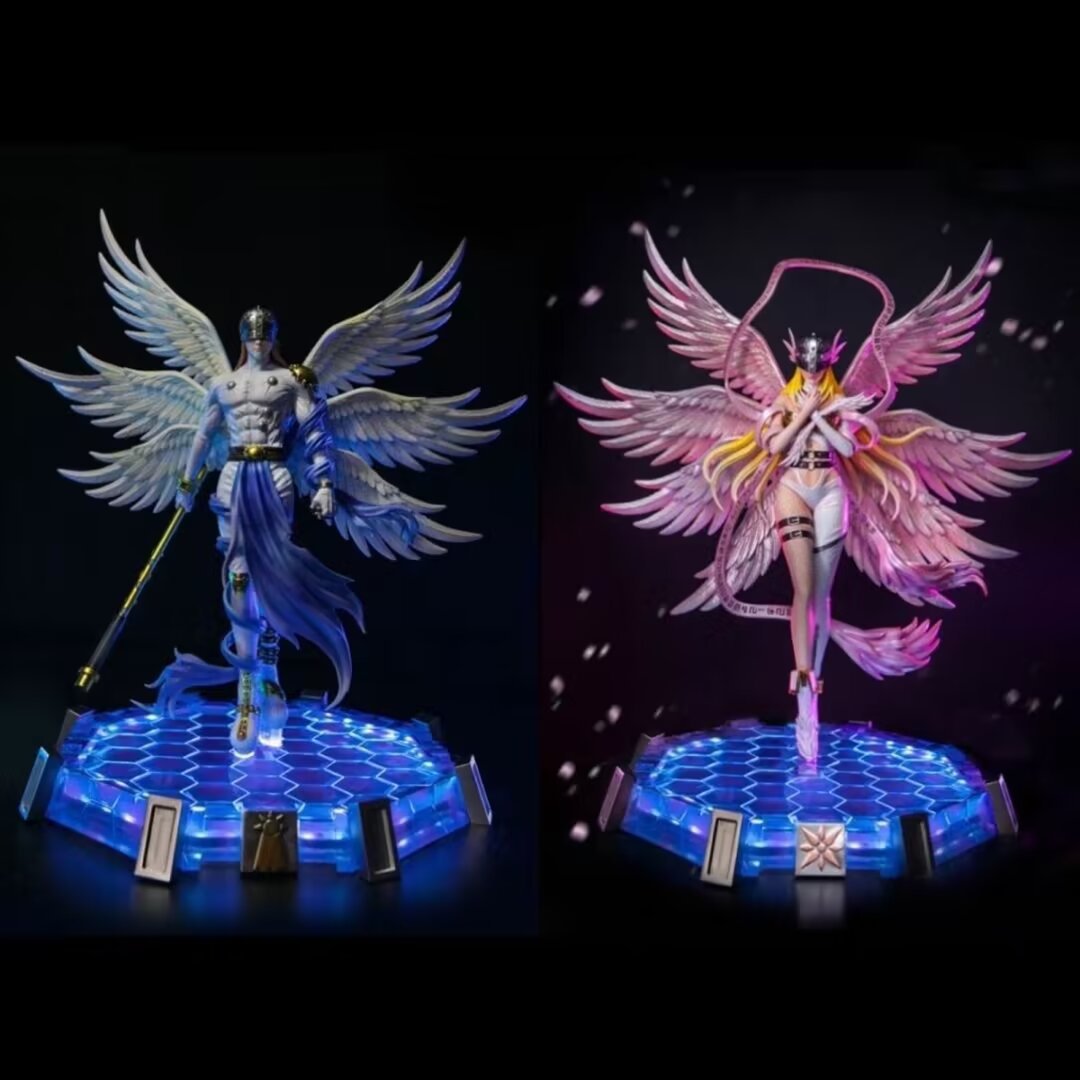 数码宝贝 GK 月神殿 天使兽 天女兽 可发光雕像模型盒装手办-阿里巴巴