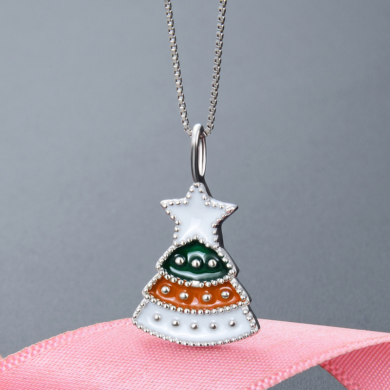 Jiao Ai 925 plata esterlina goteando colgante de árbol de Navidad Europa y América viento nicho de alto nivel de suministro transfronterizo al por mayor