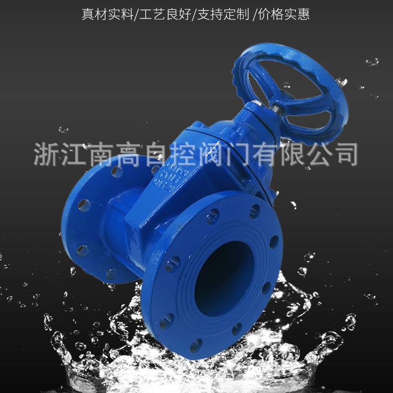 Z45X-10Q 给排水用弹性座封软密封法兰暗杆闸阀 DN100