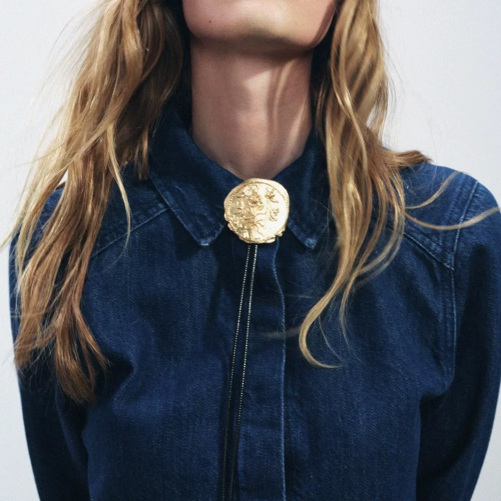 Denim design bow tie