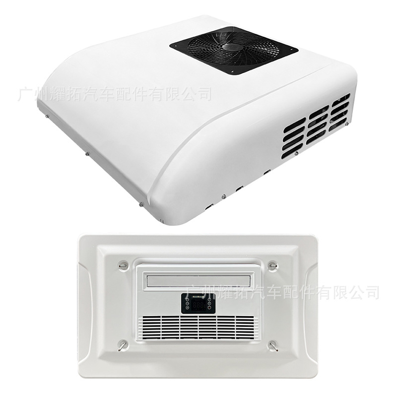 Factory's New Model of Heat Pump Parking Air Conditioner for Cooling and Heating, 24V 2400W Heating Capacity, Electric Rooftop Air Conditioner for Camping Vehicles