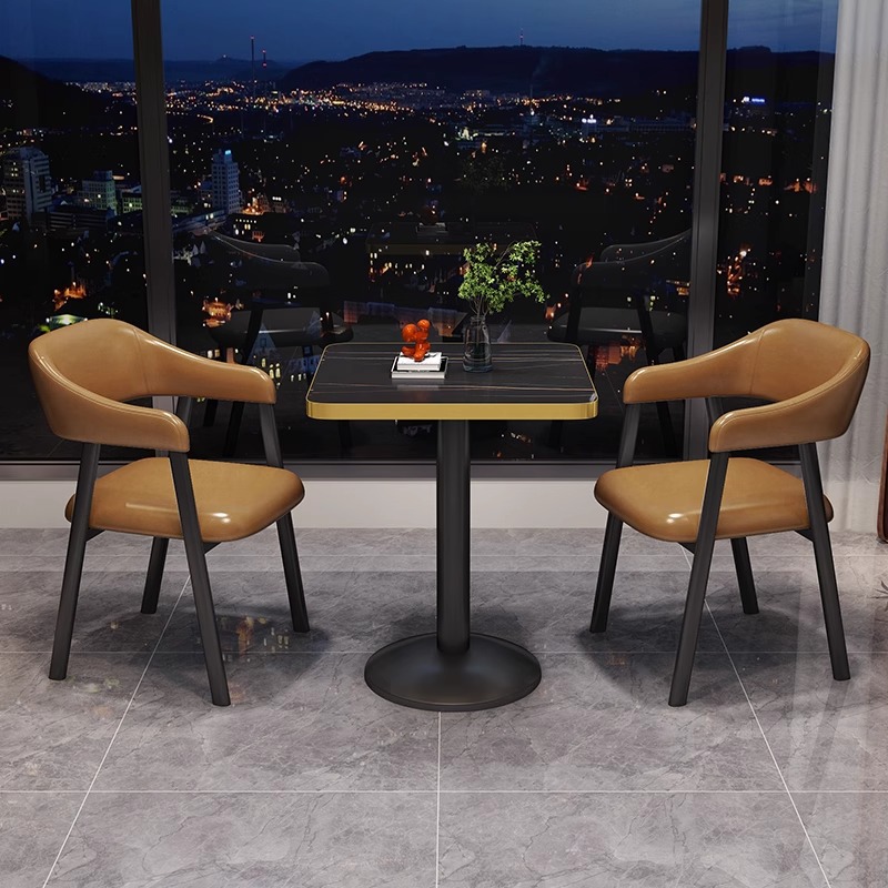 Minimalist Balcony Small Table and Chair Three-Piece Set Small Household Negotiation Reception Table Set Leisure Tea Table and Chair Combination