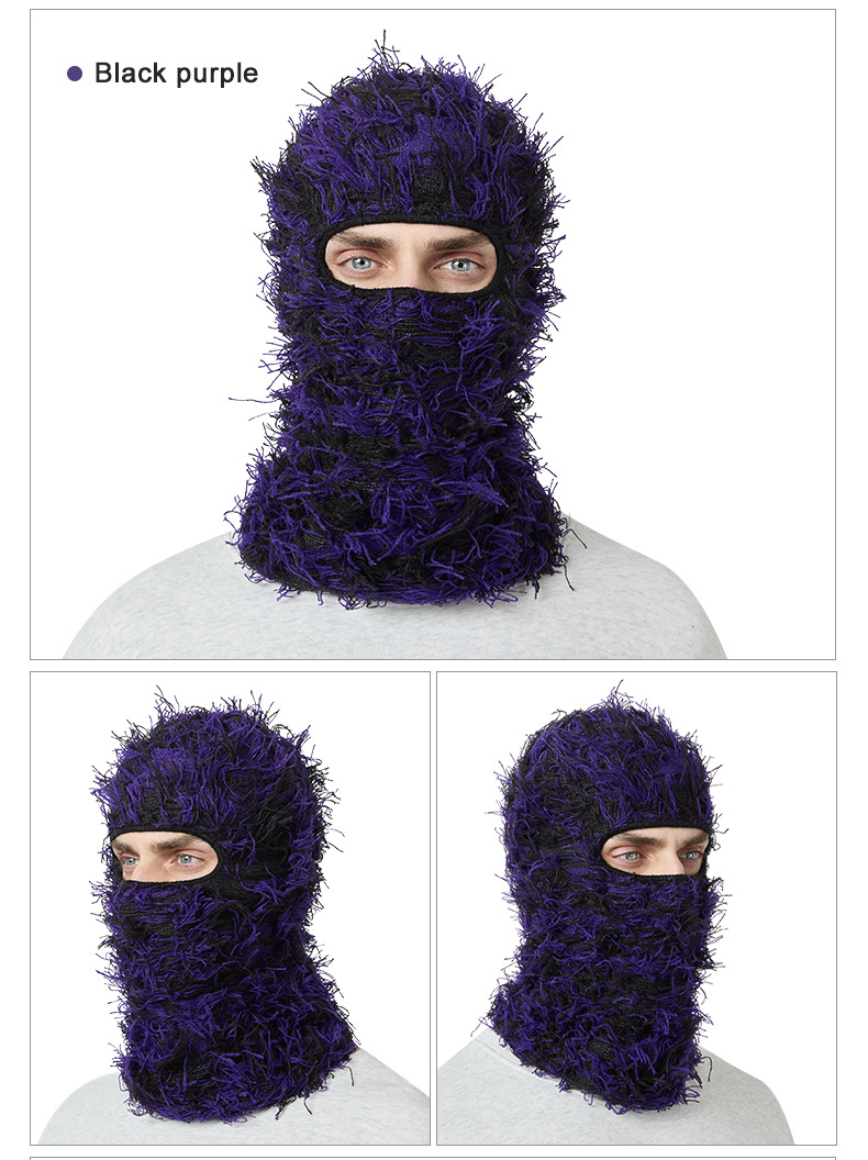 Populär balaklava för män och kvinnor, stickad huvudbonad i akrylull, personlig kamouflagevärmask_voghion.com