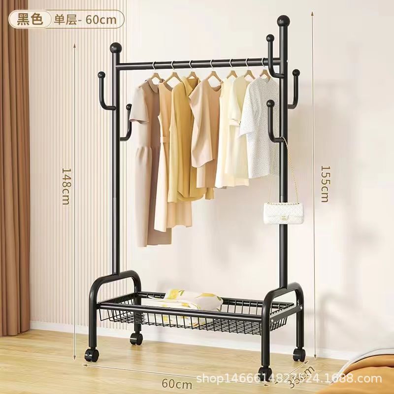 60 см-черная однослойная корзина для хранения.