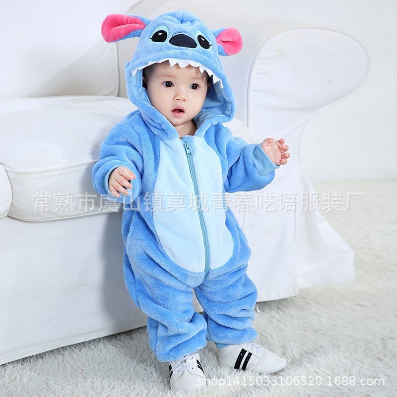 Stitch blue crawling clothes