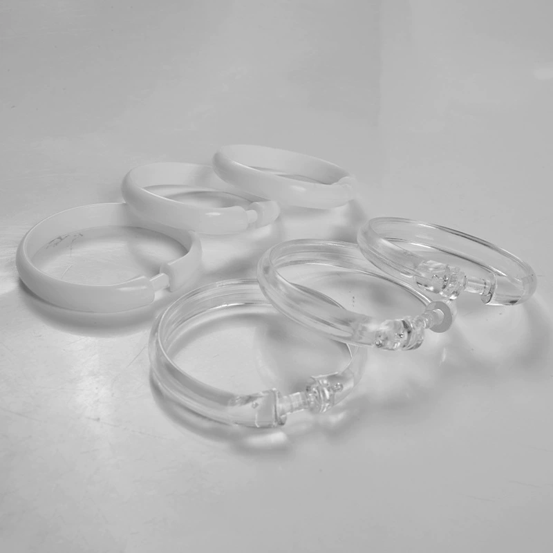 Plastic round shower curtain hook and loop plus thick curtain hook hook storage tool