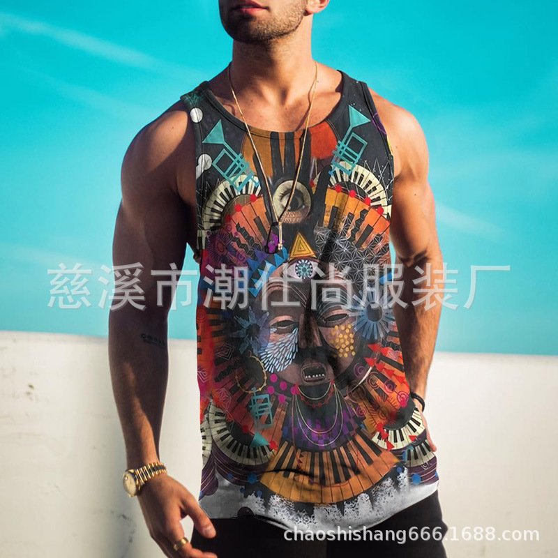 Camiseta sin mangas hombre fitness running verano estilo europeo Venom