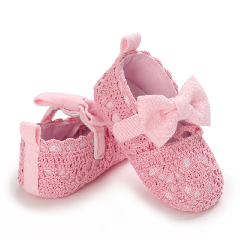 Primavera y otoño zapatos de niño para 0-1 años encaje bebé niñas zapatos suave suela Bebé Zapatos de una sola pieza entrega