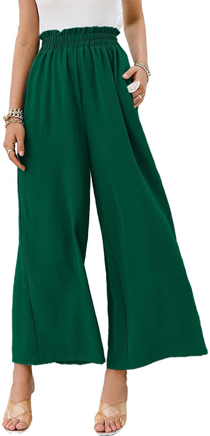 Femmes Du Quotidien Style Simple Couleur Unie Longueur De La Cheville Plissé Pantalon Large display picture 10